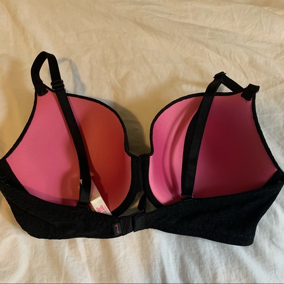 PINK Victoria’s Secret Black Leopard Print Lace Full Coverage Bra - Picture 7 of 11